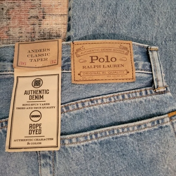 Polo Ralph Lauren Anders Classic Tapered Fit Jeans NWT 36 x 32 Men's - Picture 14 of 15
